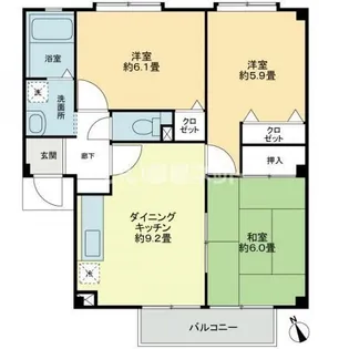フォブール竹谷【2階】の間取り