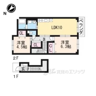 CasaRaffinatoA棟【2階】の間取り