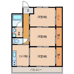 城井グリーンハイツ【4階】の間取り