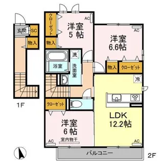 エレナ名東【2階】の間取り