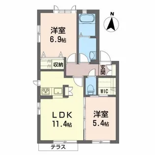エクラージュ【2階】の間取り