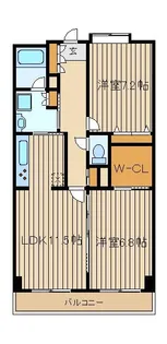 シャトー本多II【3階】の間取り