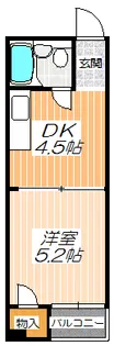 南森町ロイヤルハイツ【3階】の間取り