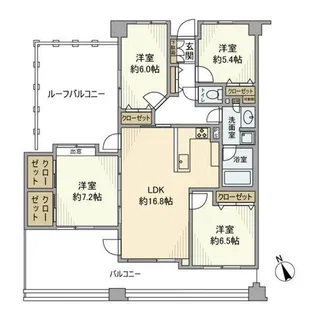 アクシアガーデン南砂【10階】の間取り