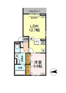 ソレイユ咲田(B)【1階】の間取り