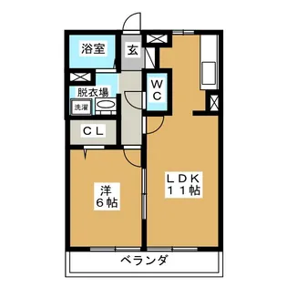 ボヌール今池南 B棟【2階】の間取り