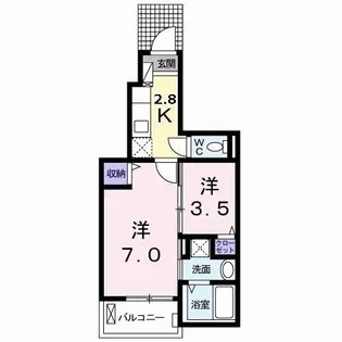 マリオ北島 B【1階】の間取り