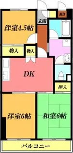 大川マンション(当店管理物件)【4階】の間取り