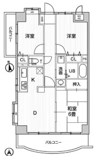リレント谷塚【5階】の間取り