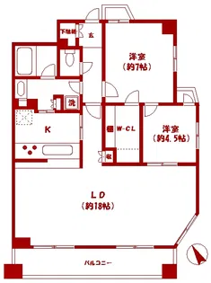 セントラルコート武蔵小杉【11階】の間取り