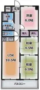 エクセル東加古川壱番館【4階】の間取り