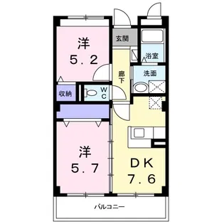 コータ・コートII【2階】の間取り