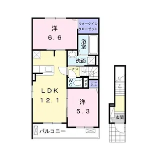 アニメート YSII【2階】の間取り