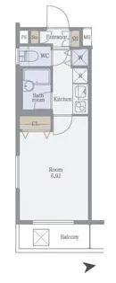 プレール・ドゥーク西新宿【4階】の間取り