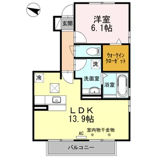 ヴィラソレイユB【1階】の間取り
