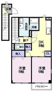 ボーアザリー【2階】の間取り
