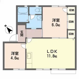ガーデンハイツ・古谷C【2階】の間取り