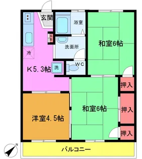 ドルフ石井B【2階】の間取り