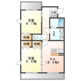 メルベーユII【1階】の間取り