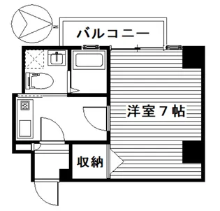 スタジオフラット【1階】の間取り