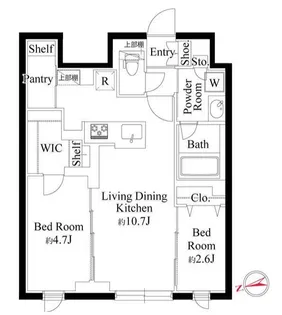 ラ・ペルラ下北沢の間取り