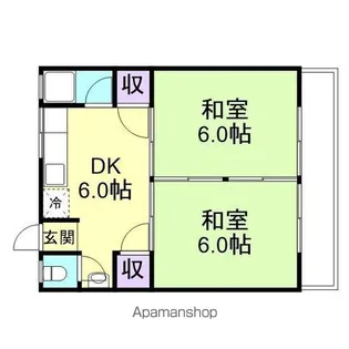 ユウエイマンションI【2階】の間取り