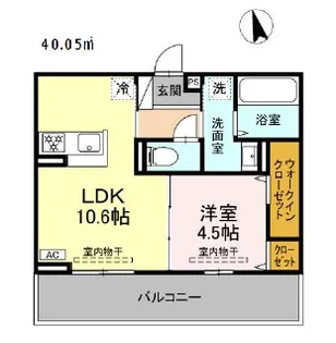 ヒルズスクエア【3階】の間取り