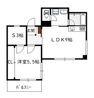 マトリックス(1SLDK)【4階】の間取り