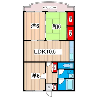 3LDKの間取り画像