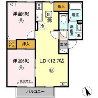 ロワール福原 C棟【1階】の間取り