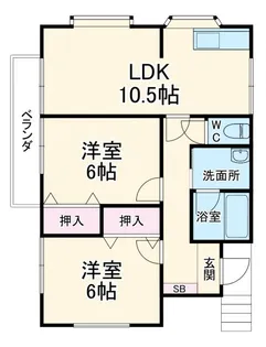 伊奈アパート【2階】の間取り