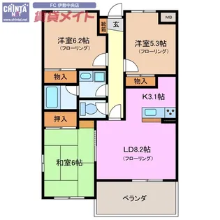 GardenMansionひまわり館【3階】の間取り