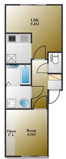 埼玉県所沢市東町【アパート】の間取り