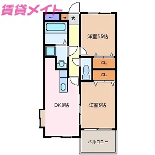サンヒルズII【2階】の間取り