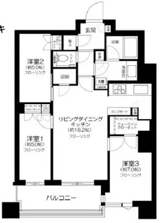 東京都中央区勝どき4【マンション】の間取り