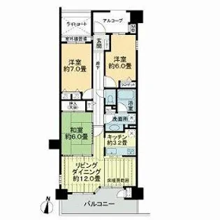 3LDKの間取り画像