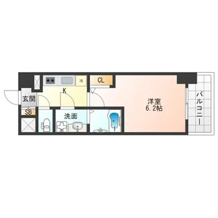 ORSUS大阪福島【13階】の間取り