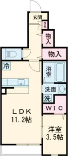 ウィリング ブリス A棟【1階】の間取り