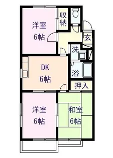 メゾンドアルマス【1階】の間取り