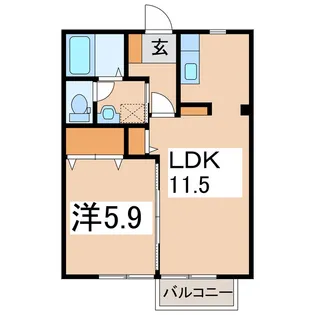 千石パークハウス【2階】の間取り