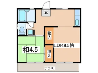 野川ハイツ【1階】の間取り