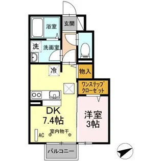 福島県郡山市富田町字若木下【アパート】の間取り