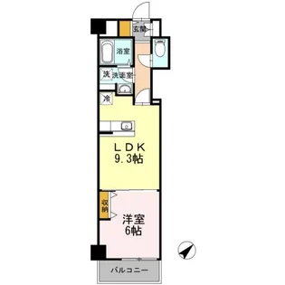 Hill Flat Osaki【1階】の間取り