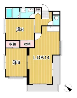 ラ・プリマヴェーラ E【2階】の間取り