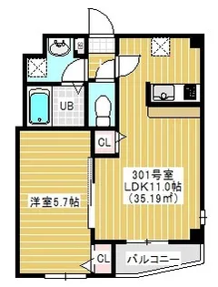 Chez Plaisant【3階】の間取り