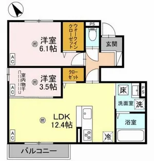 ネオ・ハイツ【1階】の間取り