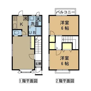 2LDKの間取り画像