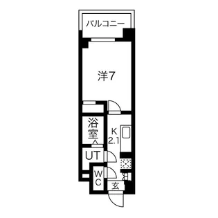1Kの間取り画像