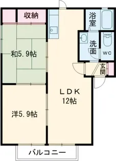 ラ・フォーレ河原【2階】の間取り
