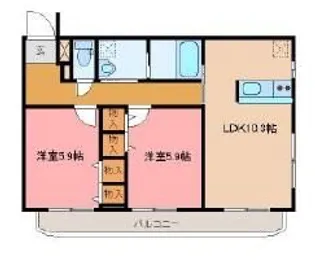 ロード&スカイ【4階】の間取り